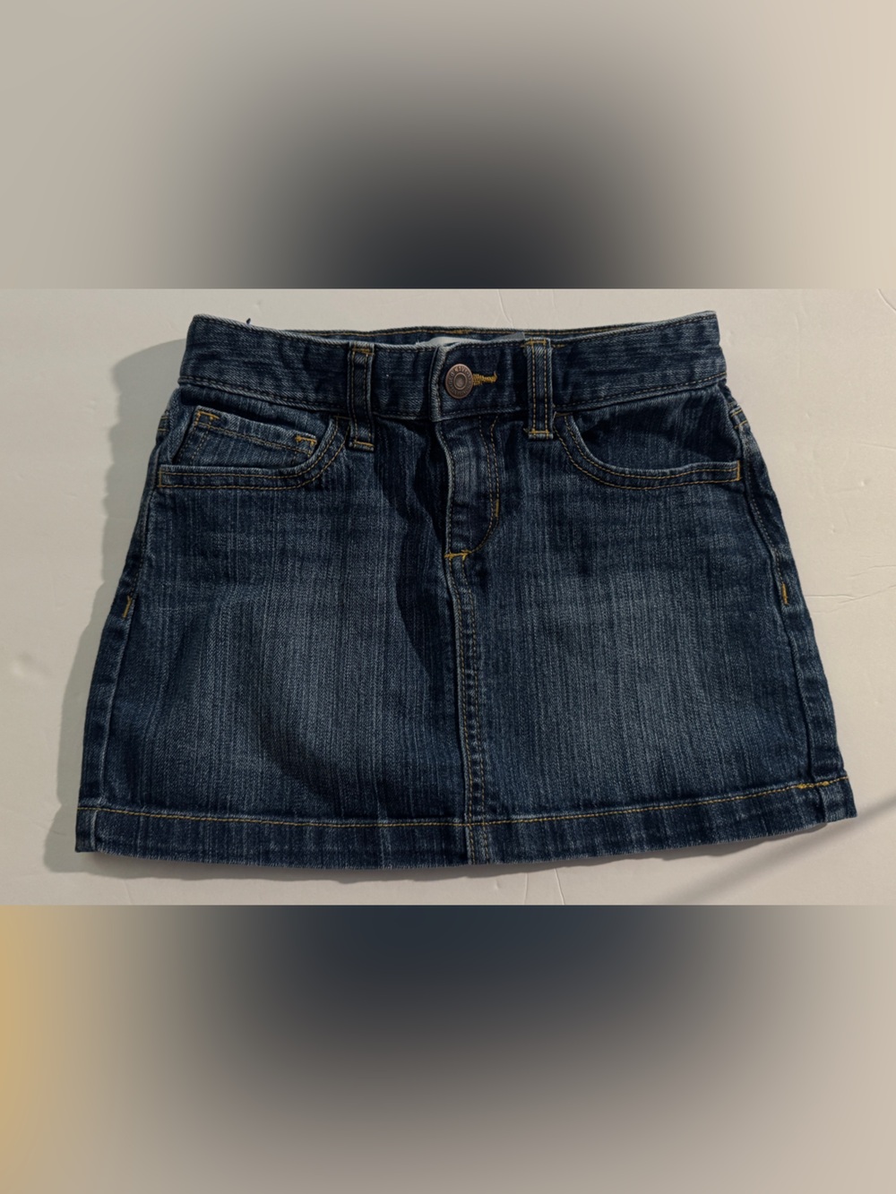 Old Navy Dark Blue Denim Kids Skirt with Contrast Stitching